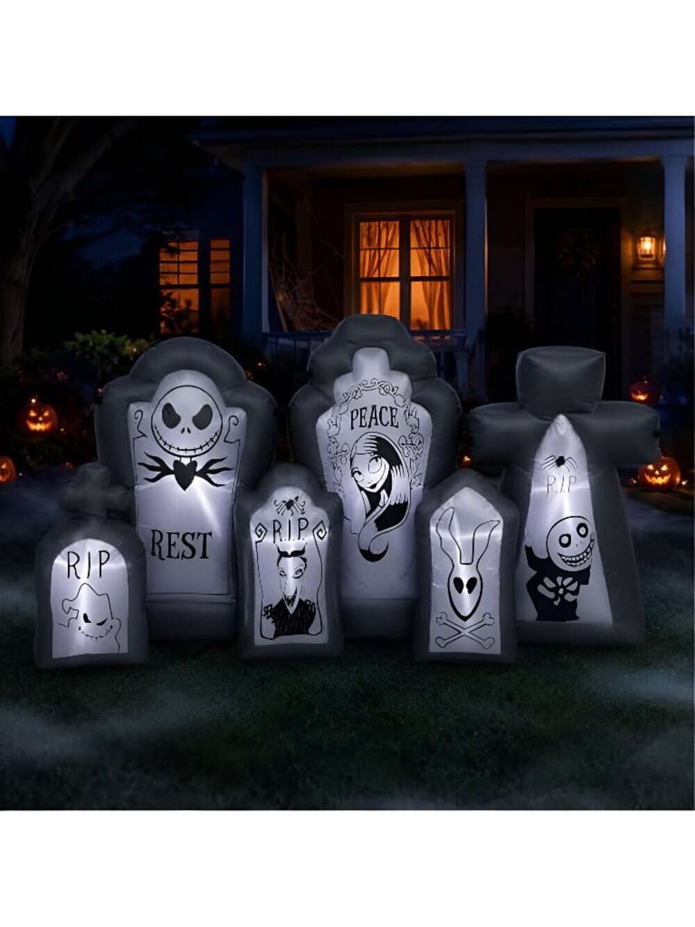 6.9FT Halloween Inflatable Tombstone Set Decorations, Halloween Decorations